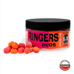 Ringers Chocolate Orange Duos Wafters 6+10mm - Orange-Pink