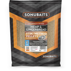 S1800045 Sonubaits Stiki Method Pellets 2mm - Hemp & Gingerbread