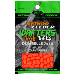 DD-008-010 Przynęty Lorpio Wafters Hook Baits Dumbells 7x10mm - Malina Czarny Pieprz