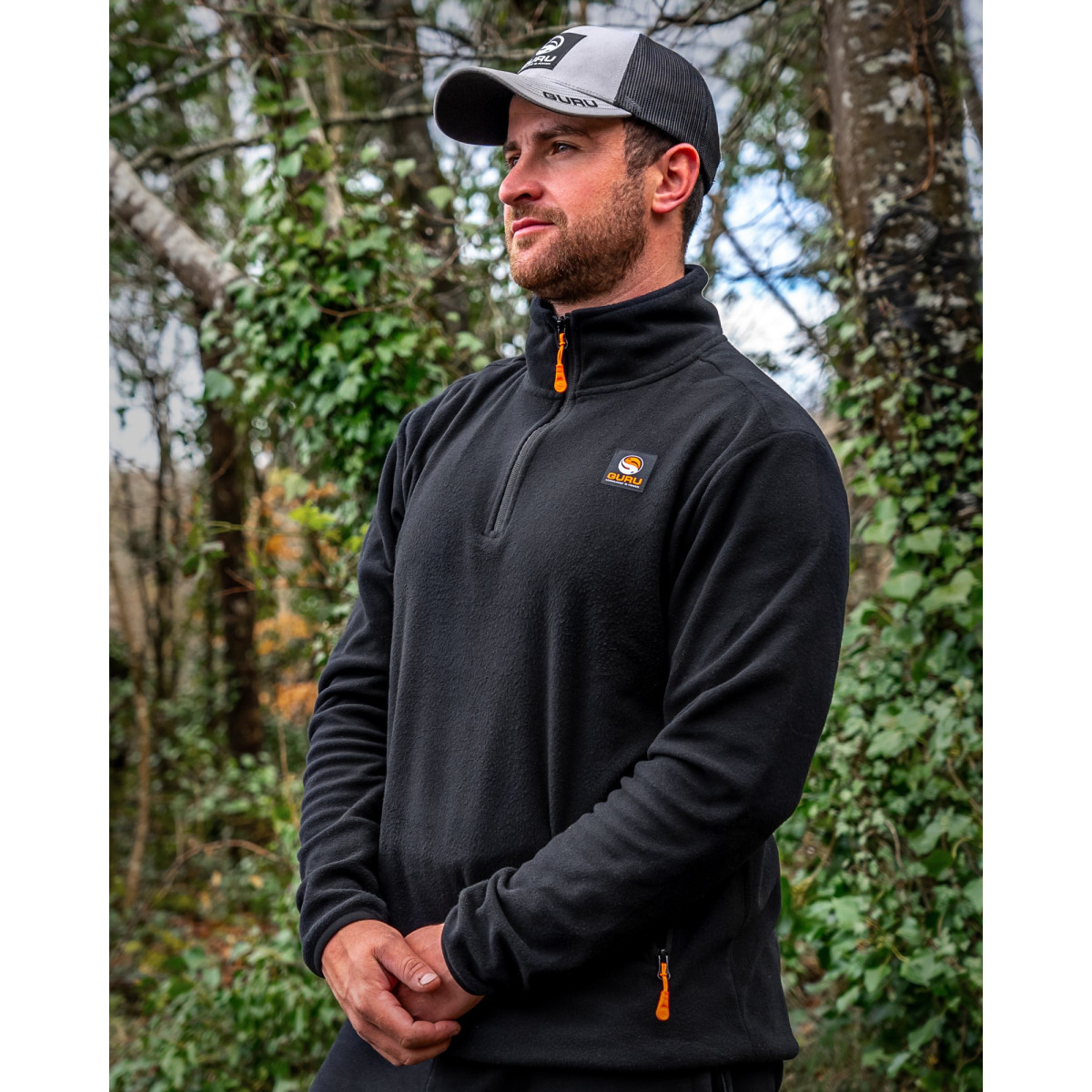 Bluza Guru 1/4 Zip Fleece Black