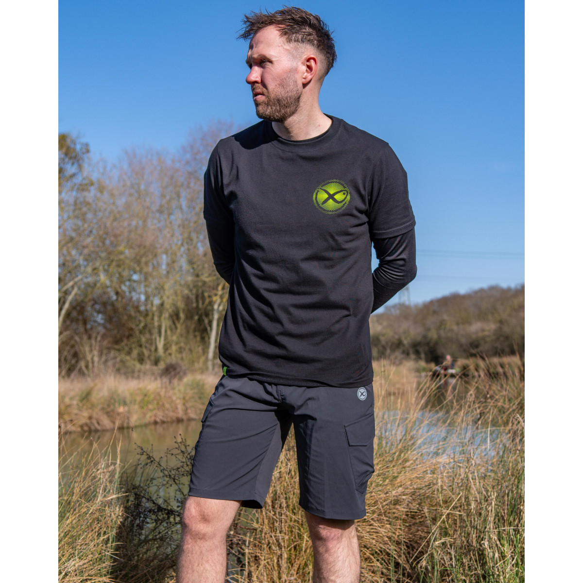 Koszlka Matrix Large Fade Logo T-Shirt Black/Lime