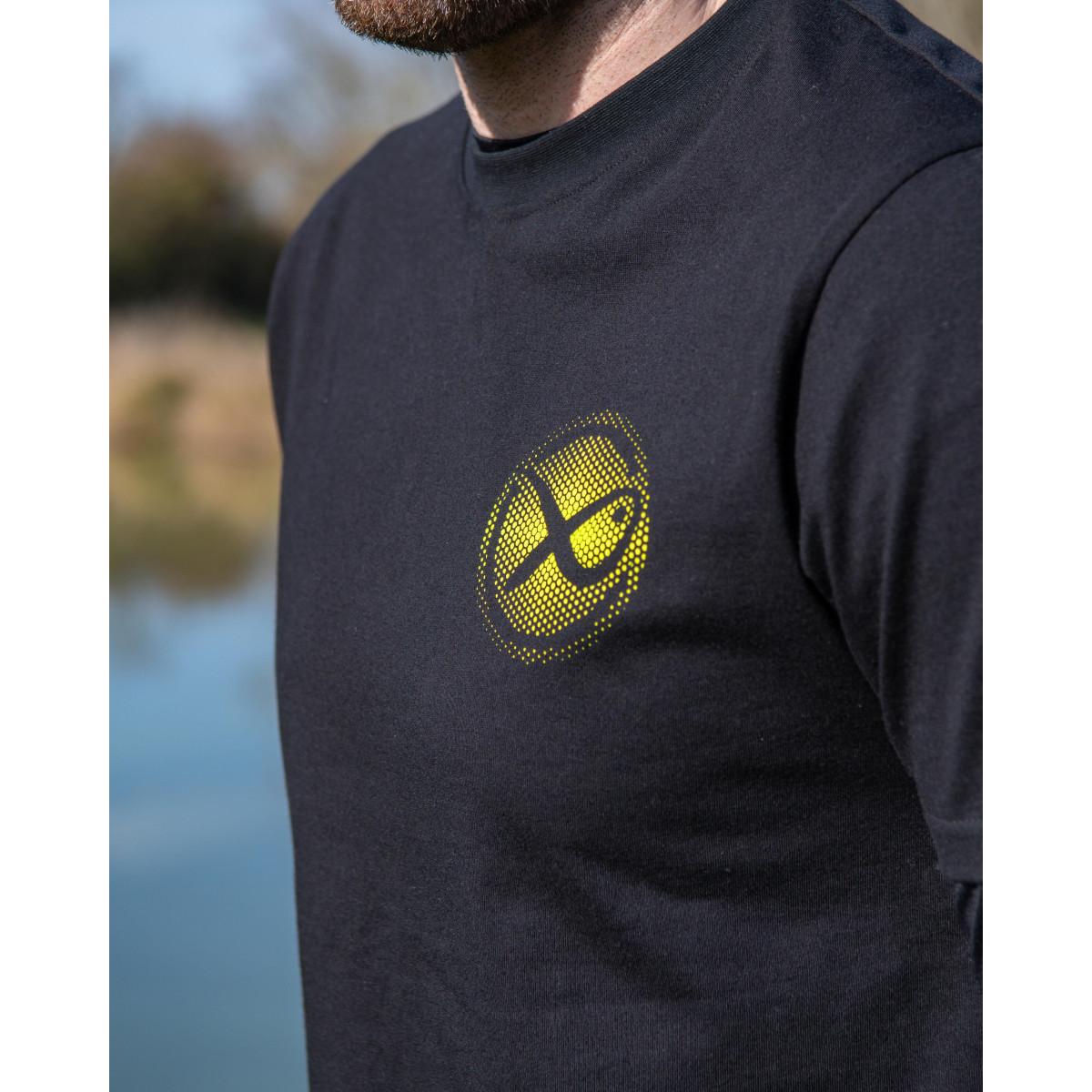 Koszlka Matrix Large Fade Logo T-Shirt Black/Lime