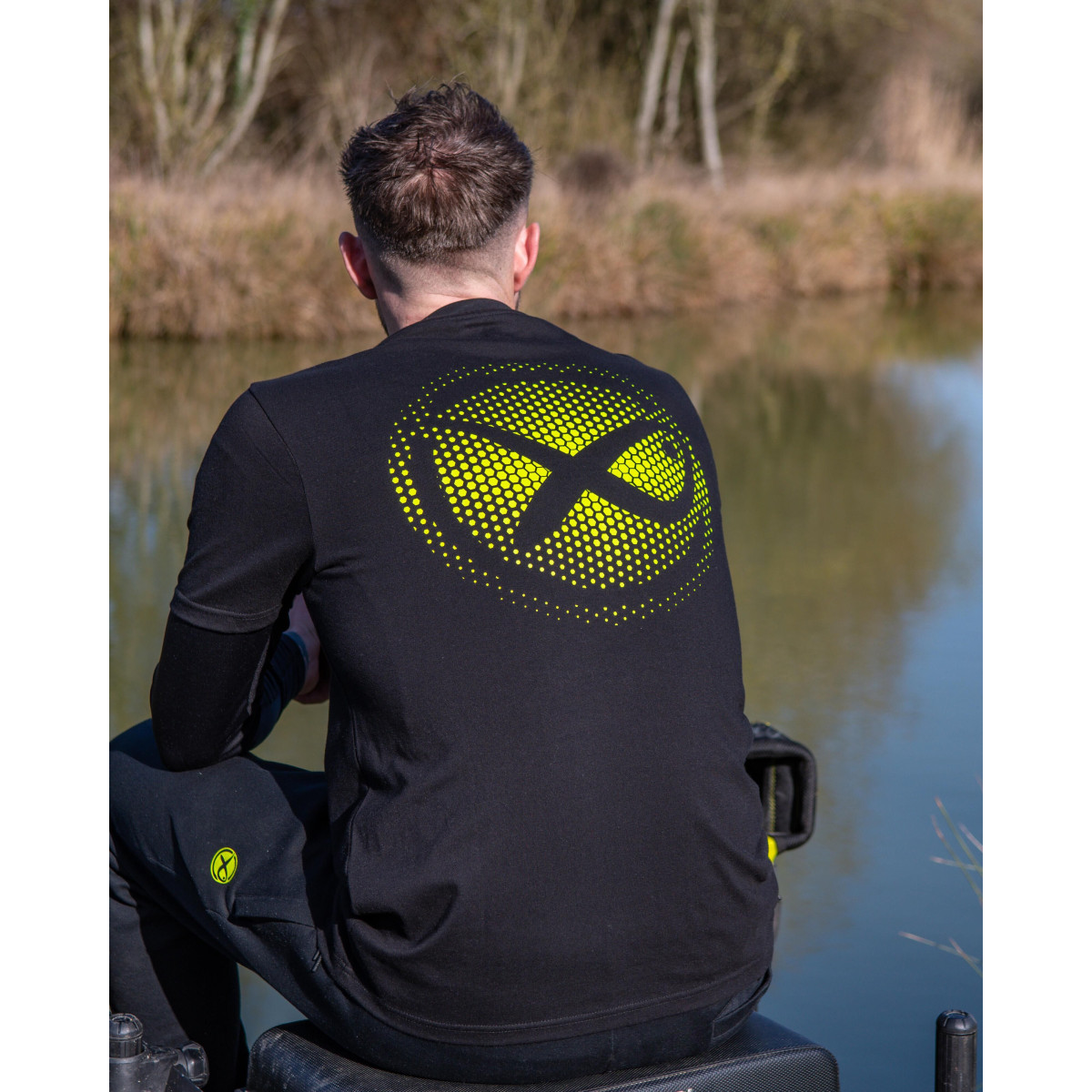 Koszlka Matrix Large Fade Logo T-Shirt Black/Lime