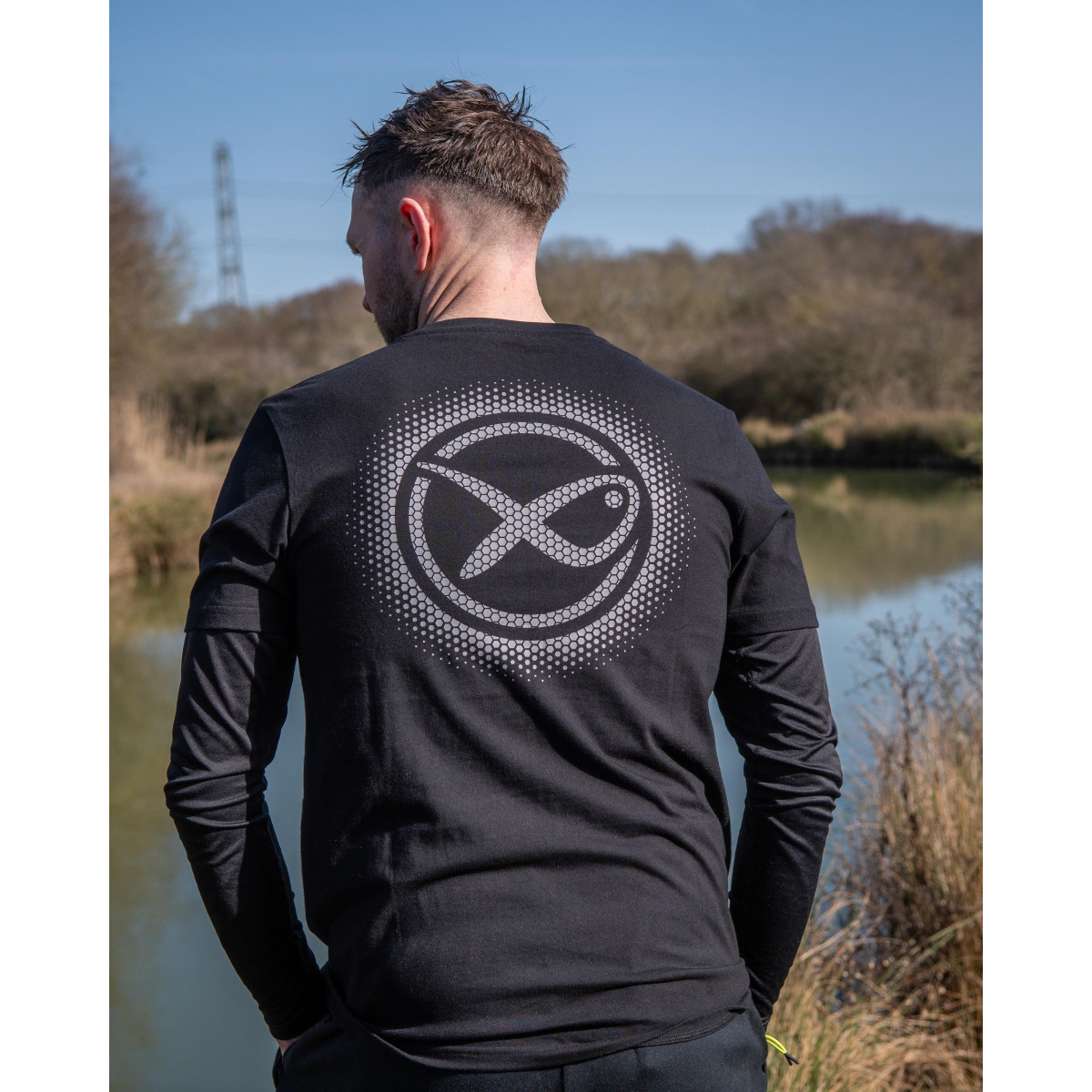 Koszlka Matrix Large Fade Logo T-Shirt Black/Grey