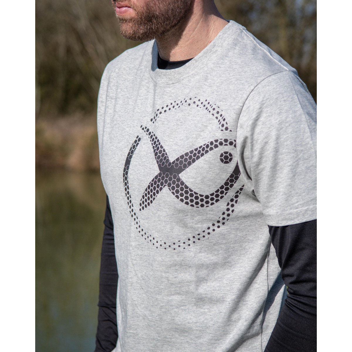 Koszlka Matrix Large Mesh Logo T-Shirt Grey