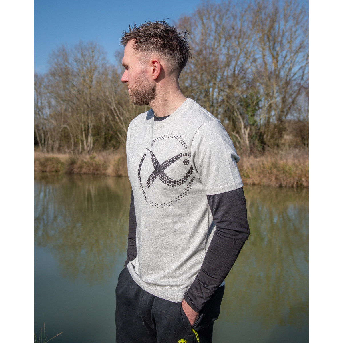 Koszlka Matrix Large Mesh Logo T-Shirt Grey