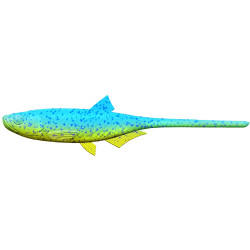 Libra Lures Mini Bleak Slug Tail - 127 / LIME CHARTREUSE BLUE