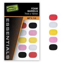 CAC940 Fox Edges - Foam Barrels Mixed Colour - 7x12mm