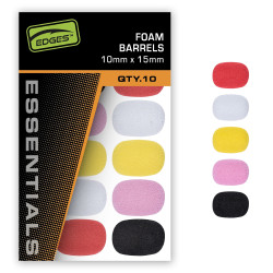 CAC941 Fox Edges - Foam Barrels Mixed Colour - 10x15mm
