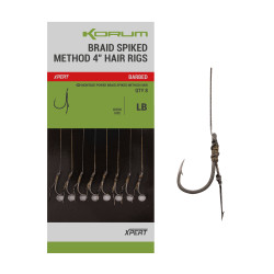 Przypony Korum Power Braid Spiked Method Hair Rigs Barbed