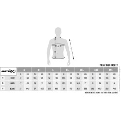 Kurtka Matrix Pro-X Outer Shell Jacket - tabela rozmiarów