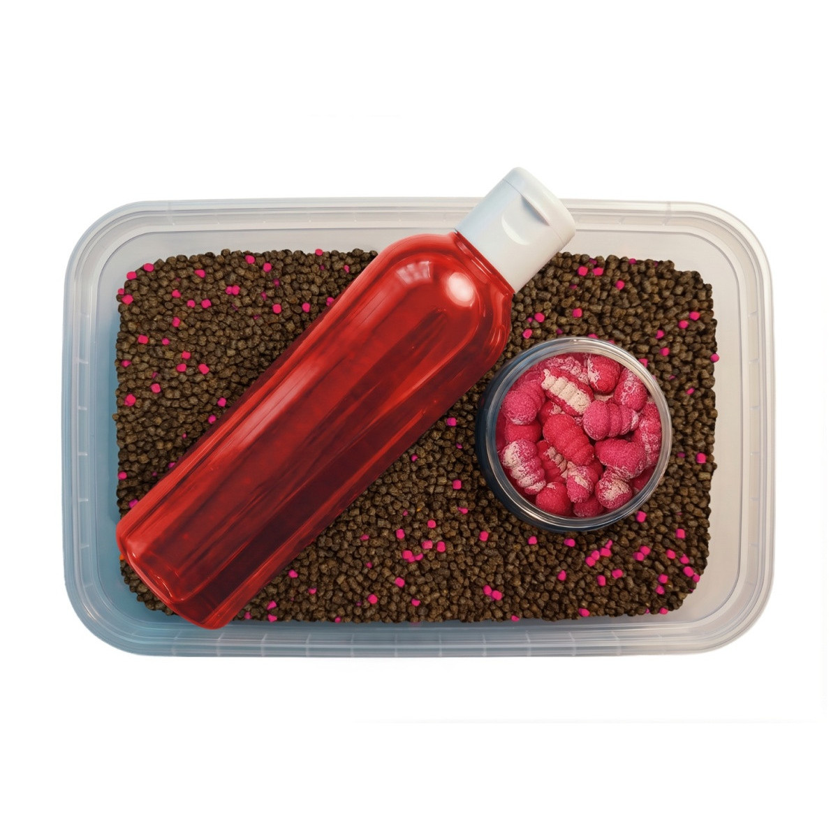 FB44-4 Zestaw Feeder Bait Multipack 450g + 25ml + 150ml - Truskawka