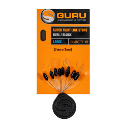 GLS003 Stopery Guru Super Tight Line Stops Oval Black - L