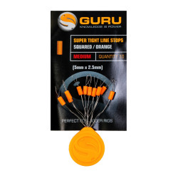 GLS007 Stopery Guru Super Tight Line Stops Squared Orange - M