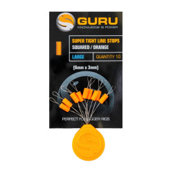 GLS008 Stopery Guru Super Tight Line Stops Squared Orange - L