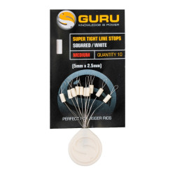 GLS009 Stopery Guru Super Tight Line Stops Squared White - M