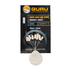 GLS010 Stopery Guru Super Tight Line Stops Squared White - L