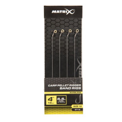 MGRR113 Przypony Matrix X6 Carp Pellet Rigger Band Rigs 4" / 10cm - roz. 16