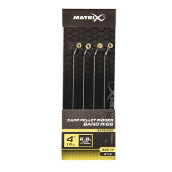 MGRR115 Przypony Matrix X6 Carp Pellet Rigger Band Rigs 4" / 10cm - roz. 12