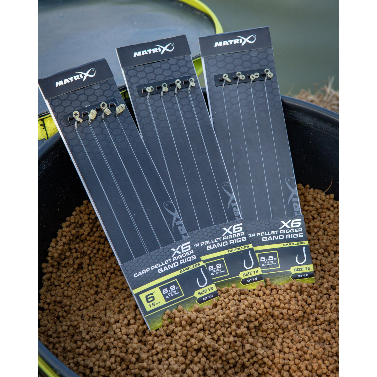 Przypony Matrix X6 Carp Pellet Rigger Band Rigs