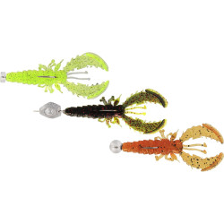 P314-1090-324 Zestaw gum Westin CreCraw Slim Creature R 'N R 7,5cm 3szt. - Dark Water Mix 22
