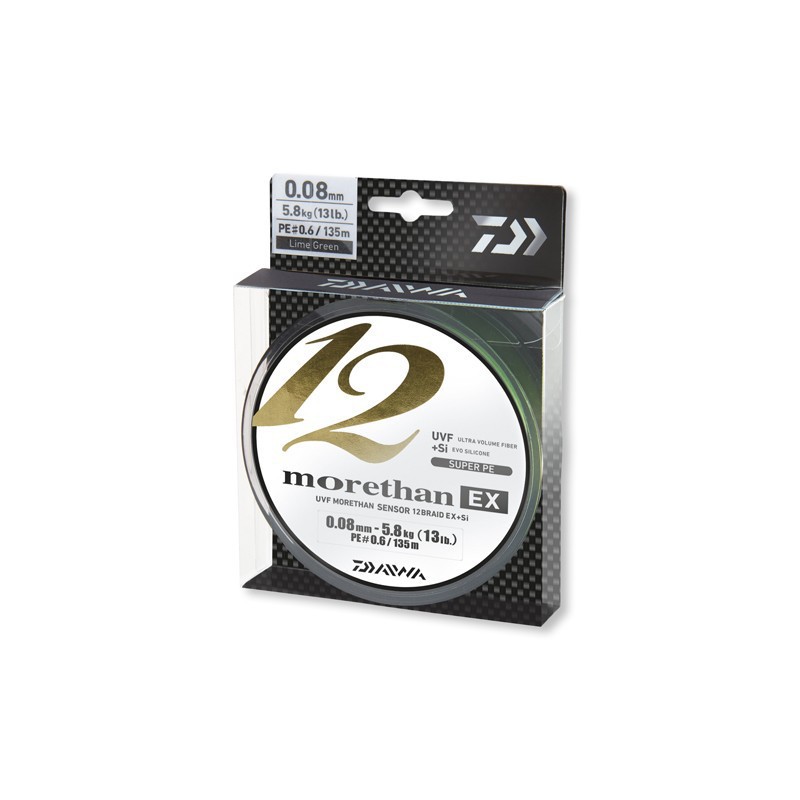 Daiwa Morethan 12 Braid 135m  - limonkowo-zielona