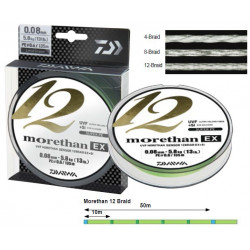 Daiwa Morethan 12 Braid 135m  - limonkowo-zielona