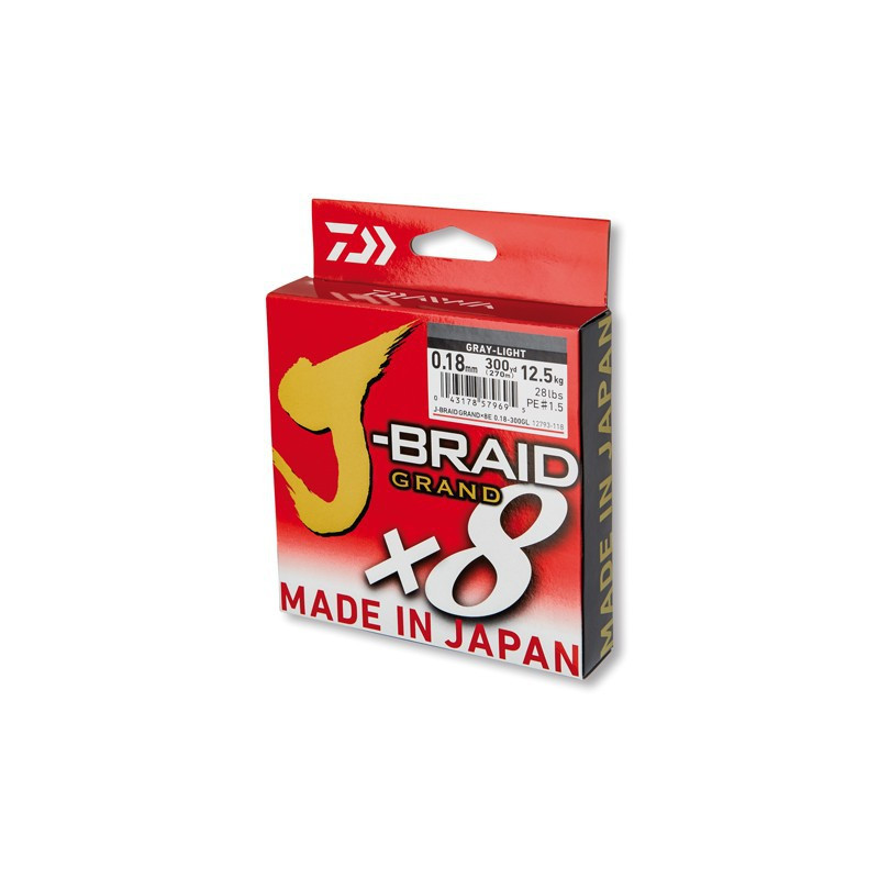 Daiwa J-Braid Grand x8 135m - jasnoszara