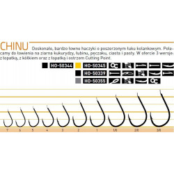 Haczyki Owner CHINU 50355 czarne - hak 1 z oczkiem