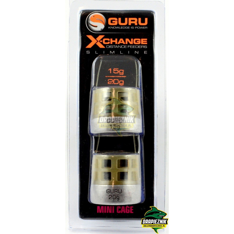 Koszyki Guru X-Change Distance Feeders SLIMLINE CAGE - Mini 15+20g