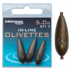 Ciężarki Drennan Polemaster Olivettes In-Line - 5.5g