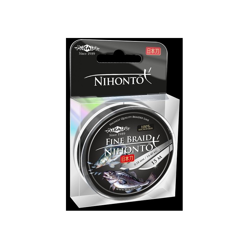 Plecionka Mikado Nihonto Fine Braid 15m - Czarna 0.06mm