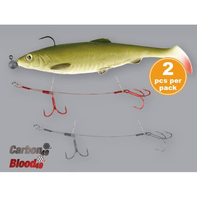 Dozdrojka Savage Gear Carbon49 Double Stinger - hak 1