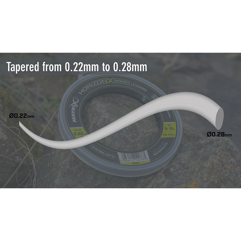 Strzałówka Matrix Horizon X Tapered Leaders 0.22-0.28mm