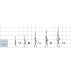 Krętliki z klipsem BARREL SWIVEL