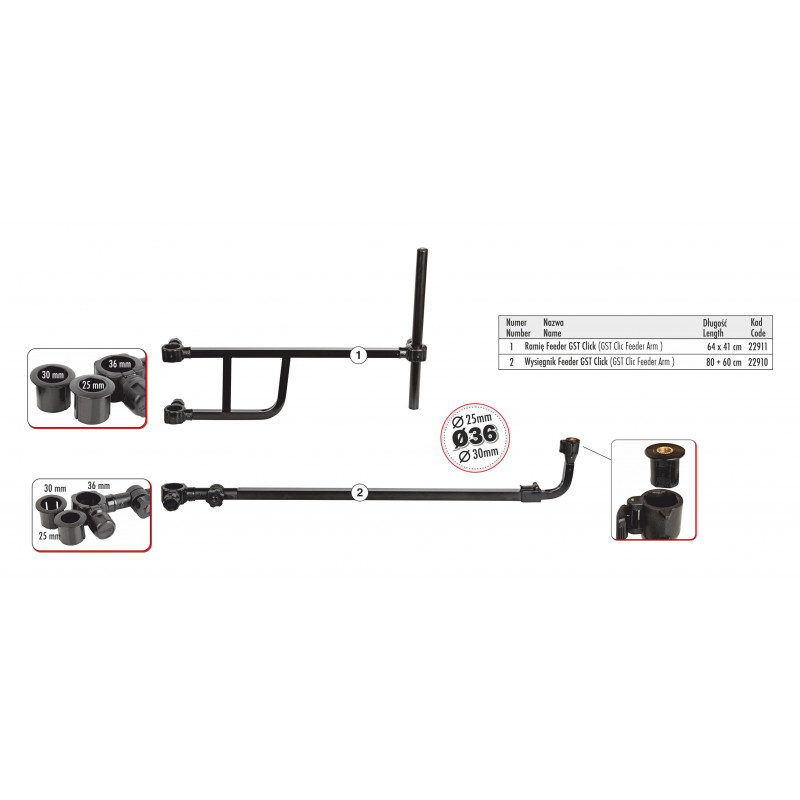 Ramię Traper Feeder GST Click 22911