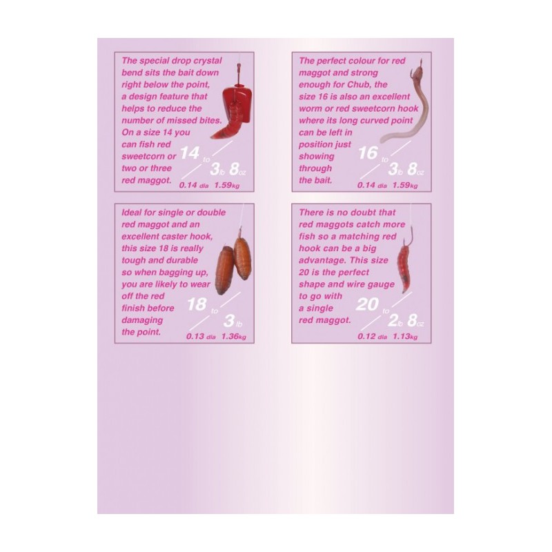 Przypony Drennan Red Maggot 30cm - roz.16