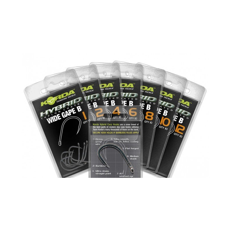 Haczyki Korda Wide Gape BARBLESS