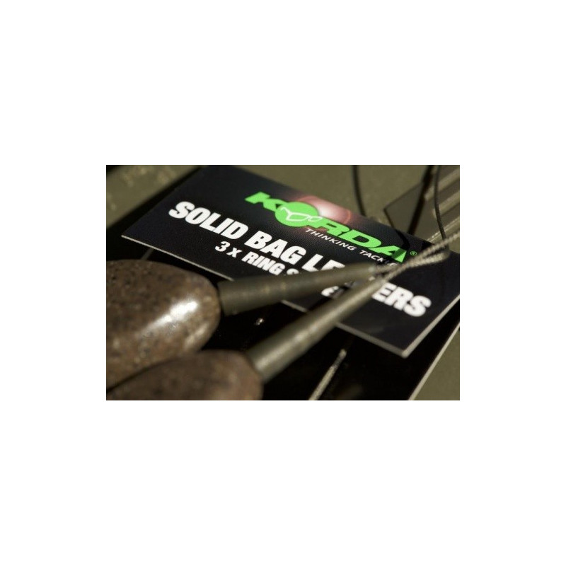 Zestawy Korda Kable Solid Bag Leaders - 3 x Ring Swivel