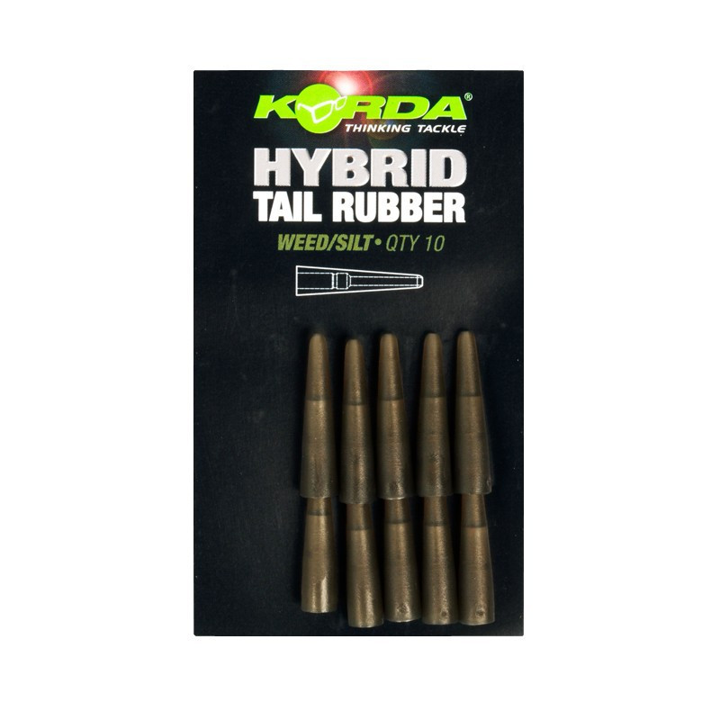 Gumki zabezpieczające Korda Hybrid Tail Rubbers - Weed Green