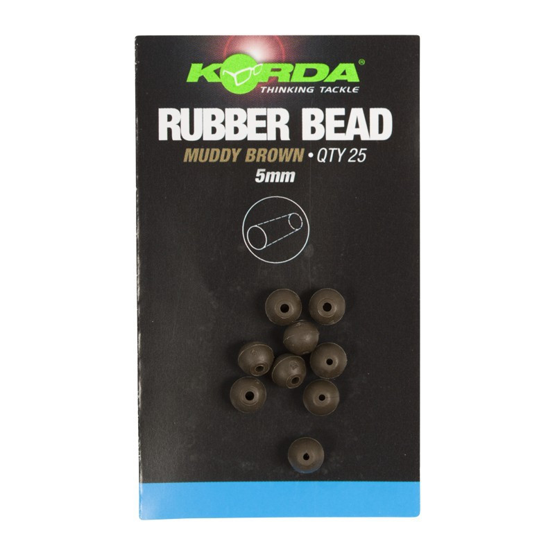 Koraliki gumowe Korda Rubber Bead - 4mm BROWN