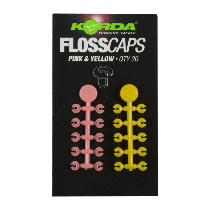 Stopery Korda Floss Caps - PINK/YELLOW