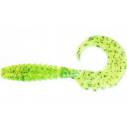 FishUp Fancy Grub 2.5" - 026 - Flo Chartreuse/Green
