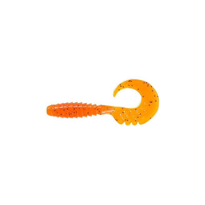 FishUp Fancy Grub 2.5" - 049 - Orange Pumpkin/Black