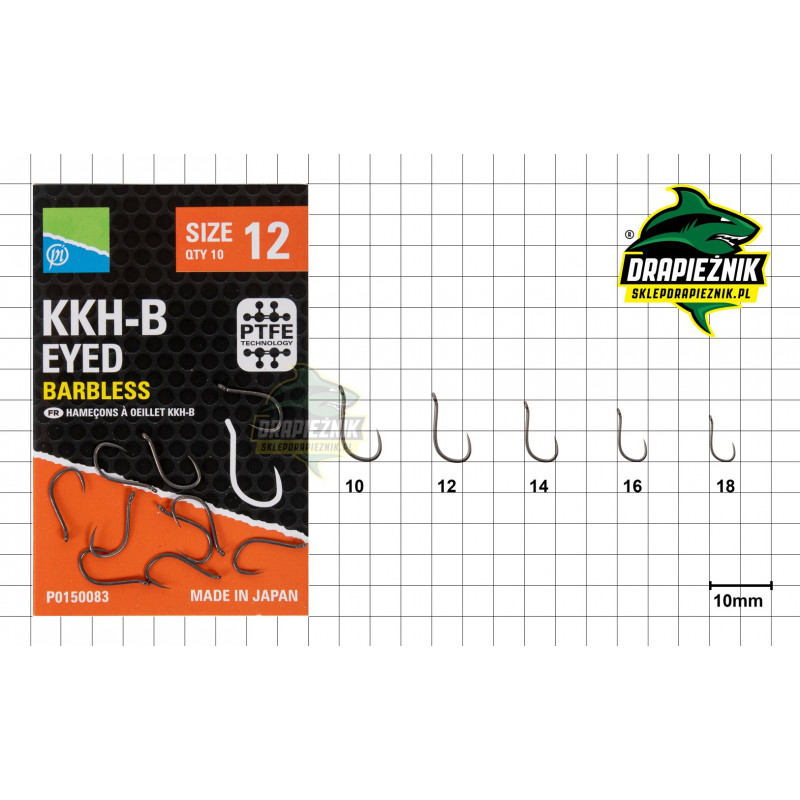 Preston MCM-B Eyed Barbless Hooks