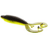 Westin RingCraw Curltail 9cm - Black/Chartreuse