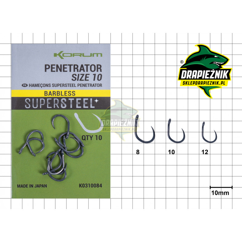 Haczyki Korum Penetrator Barbless - roz.10