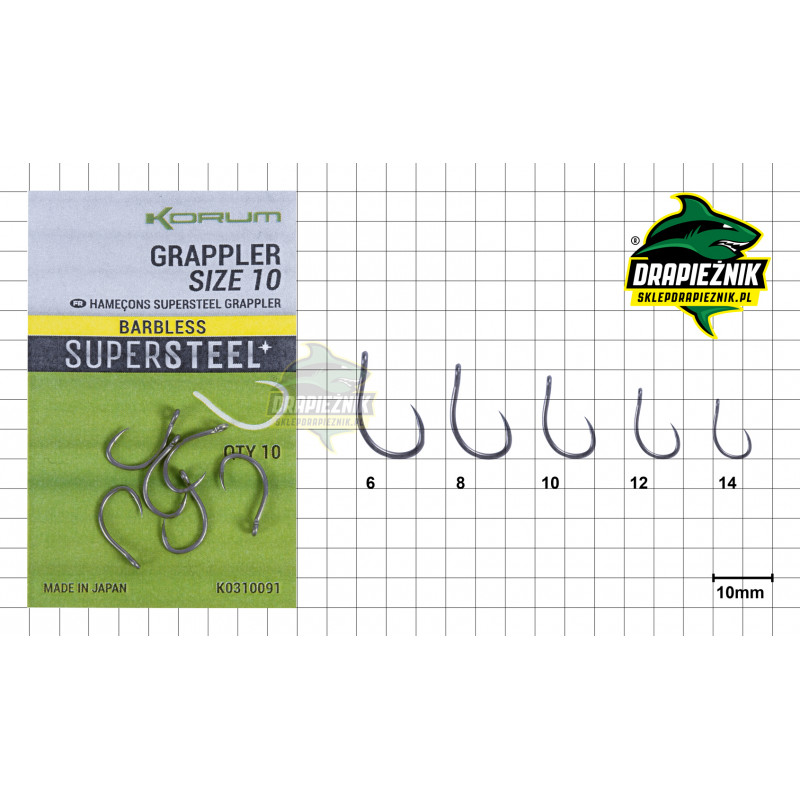 Haczyki Korum Grappler Barbless - roz.10
