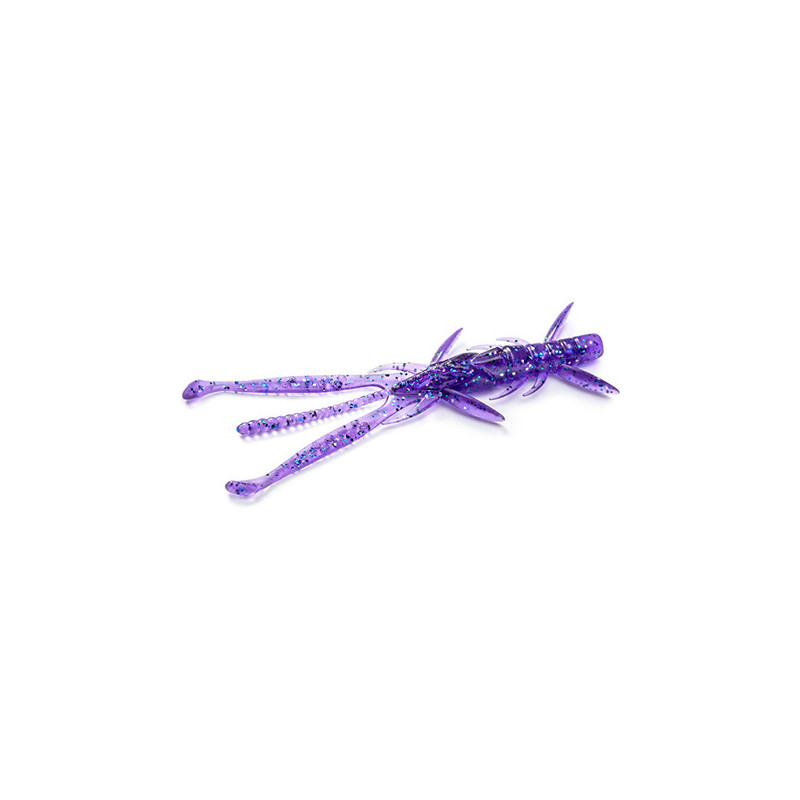 FishUp Shrimp 3.0" - 060 Dark Violet/Peacock & Silver
