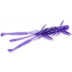 FishUp Shrimp 3.6" - 060 Dark Violet/Peacock & Silver